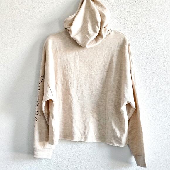 Fp Movement Medium Beige Crop Hoodie Sweatshirt Dynamite Embroider NEW Oversized - Picture 4 of 8